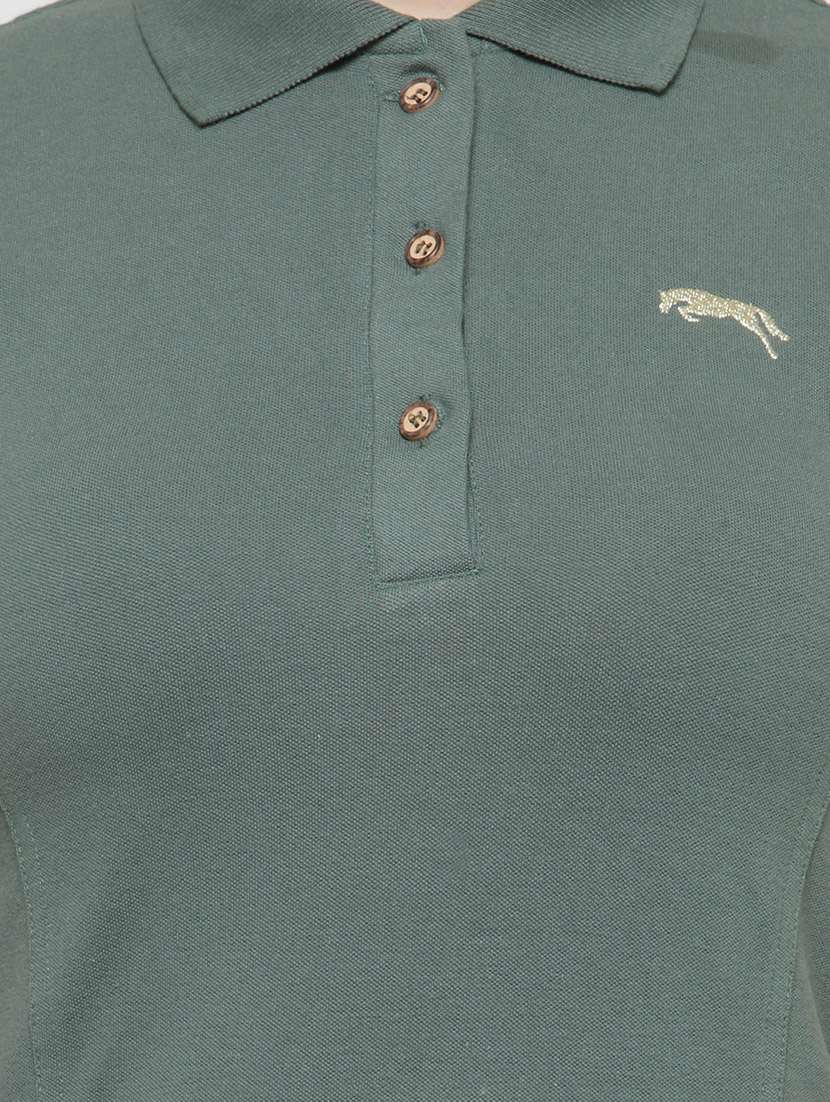 green cotton regular tee - 13760004 -  Standard Image - 3