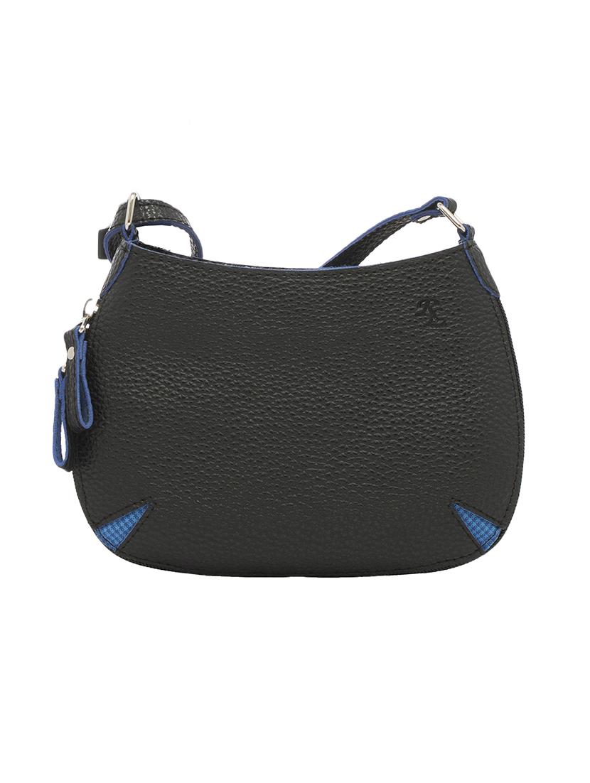 black textured regular sling bag - 13760582 - Zoom Image - 0