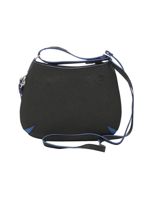 black leatherette regular sling bag - 13760585 -  Standard Image - 0
