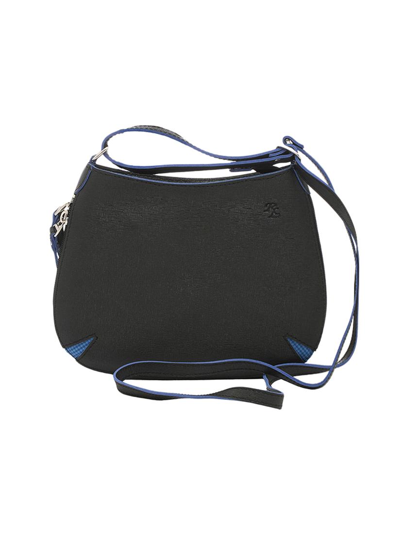 black leatherette regular sling bag - 13760585 -  Zoom Image - 0