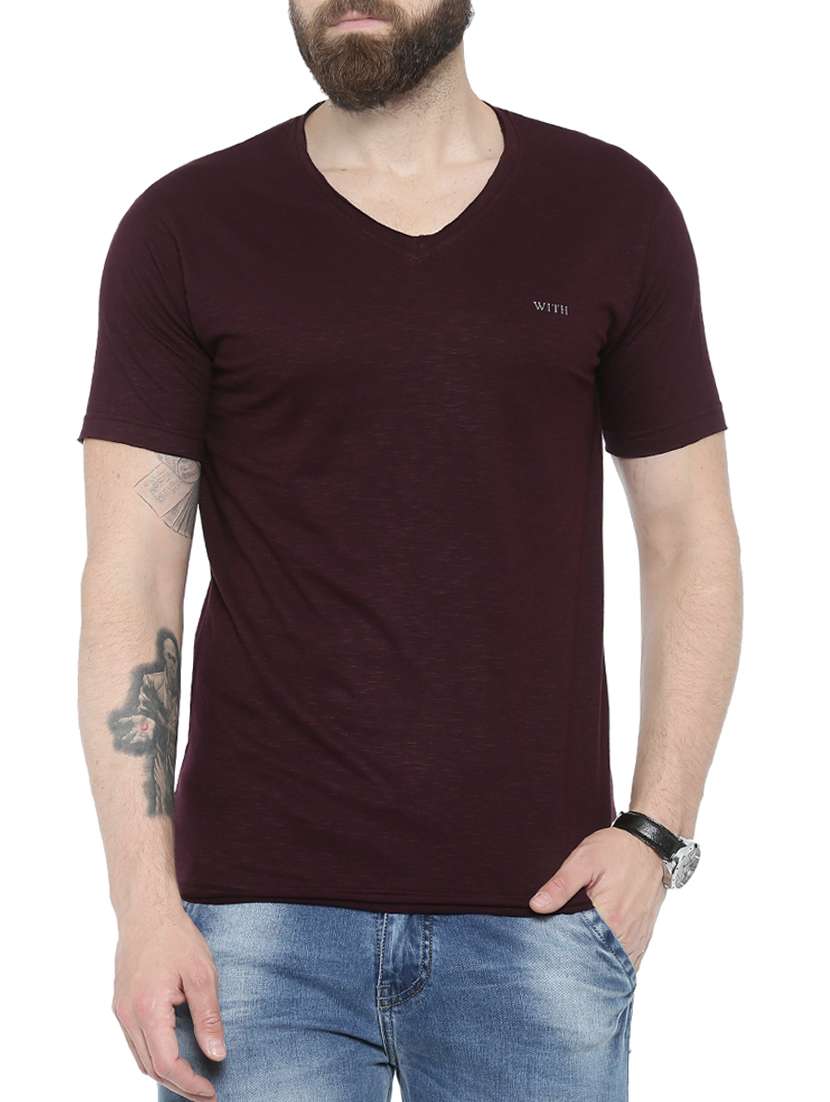 maroon cotton tshirt