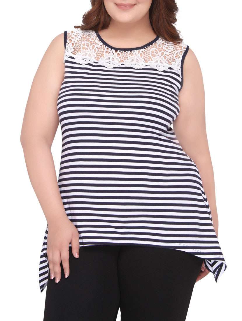 black cotton knit top