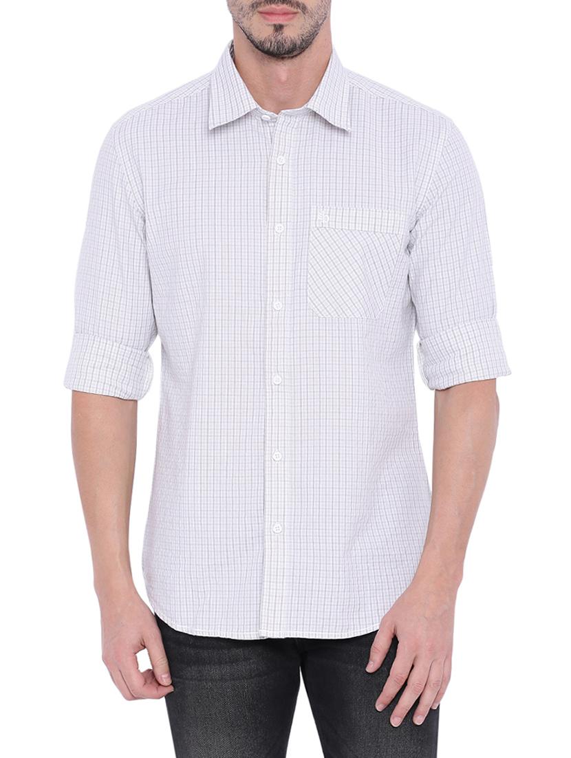 white cotton casual shirt