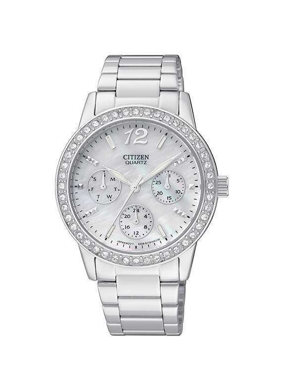 citizen white dial watch for women - ed8090-53d