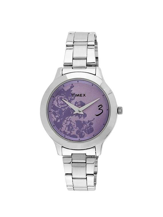 timex purple dial watch for women - ti000t60200