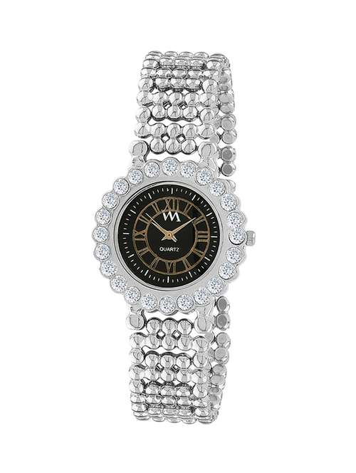 watch me black dial silver metal watch for women and girls wmal-142 - 13768782 - Standard Image - 0