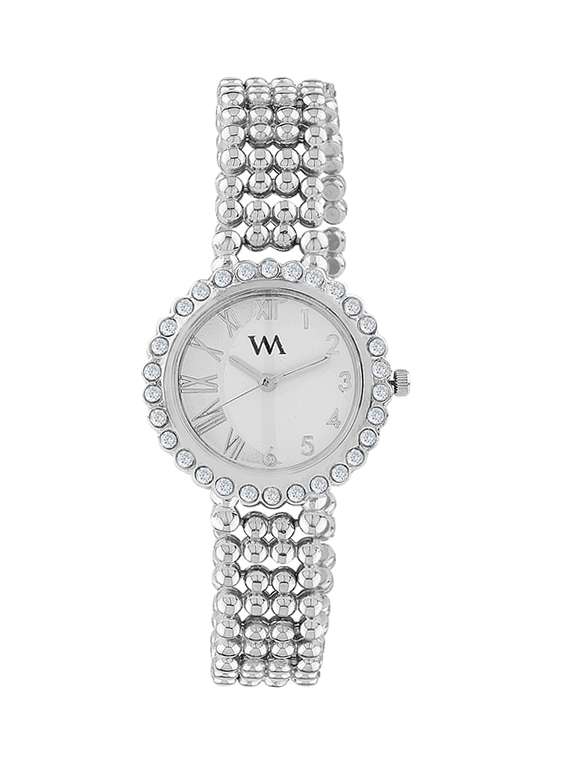 watch me white dial silver metal watch for women and girls wmal-140 - 13768784 -  Zoom Image - 0