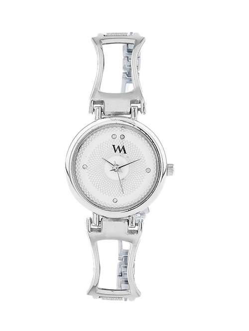 watch me white dial silver metal watch for women and girls wmal-138 - 13768786 - Standard Image - 0