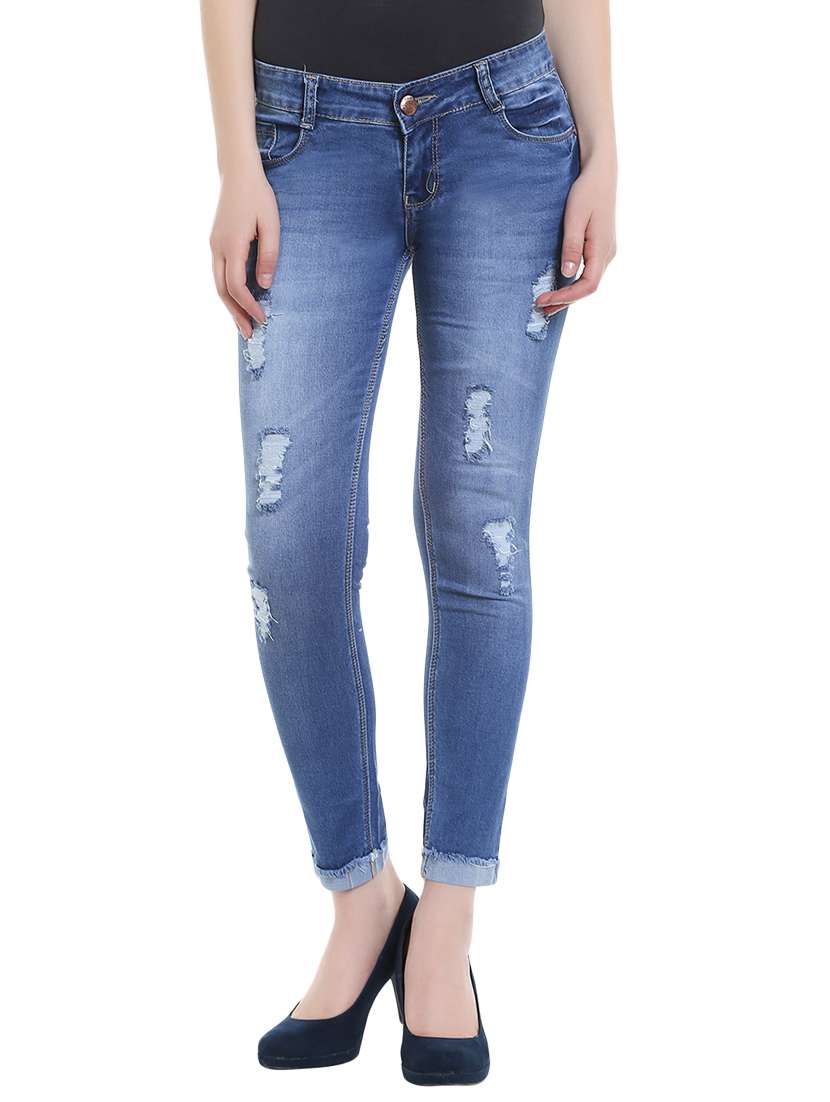 dark blue denim jeans