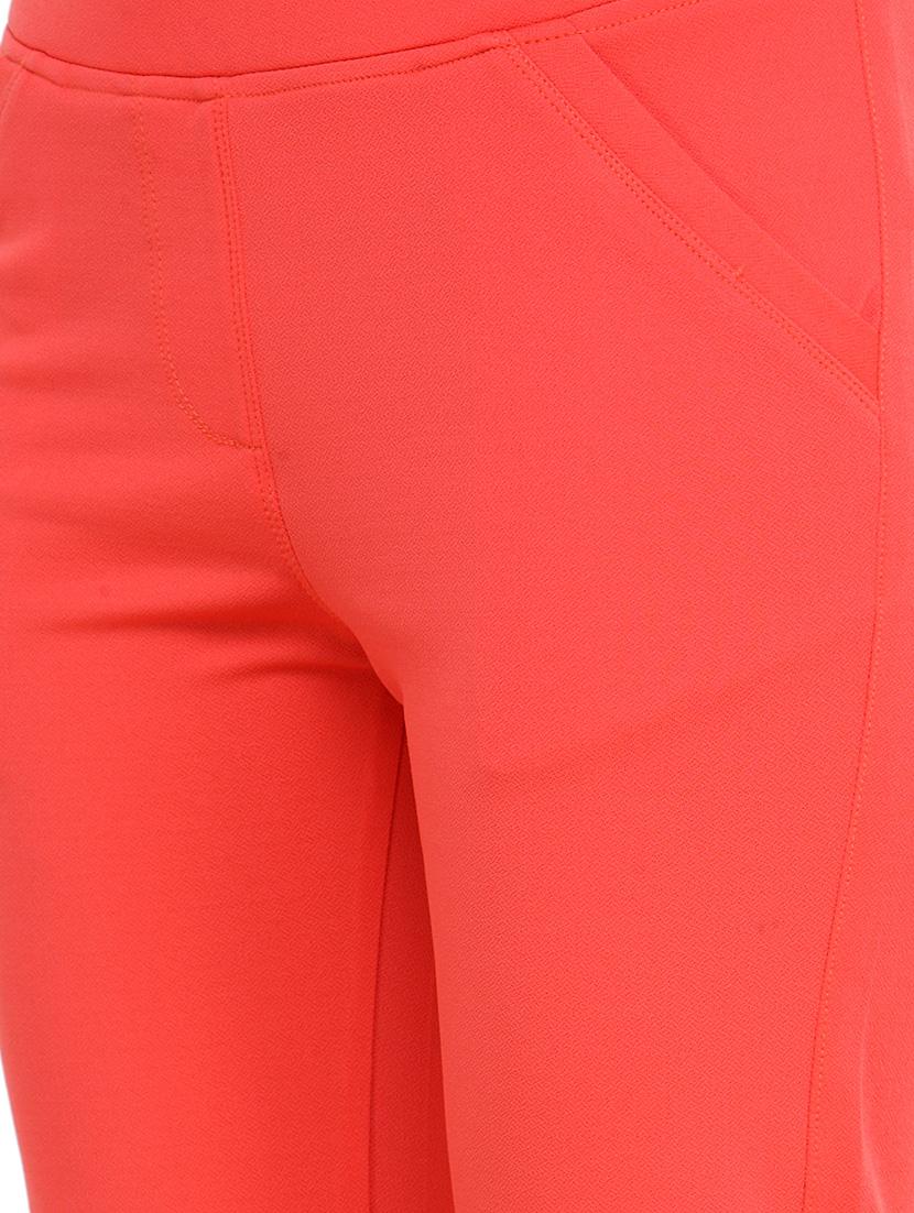 women solid mid rise cigarette pant - 13773085 - Standard Image - 3