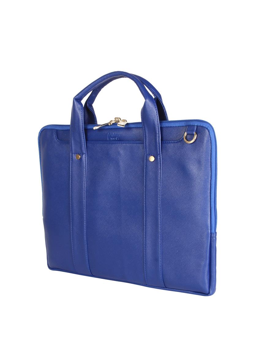 blue leatherette laptop bag - 13776021 - Standard Image - 3