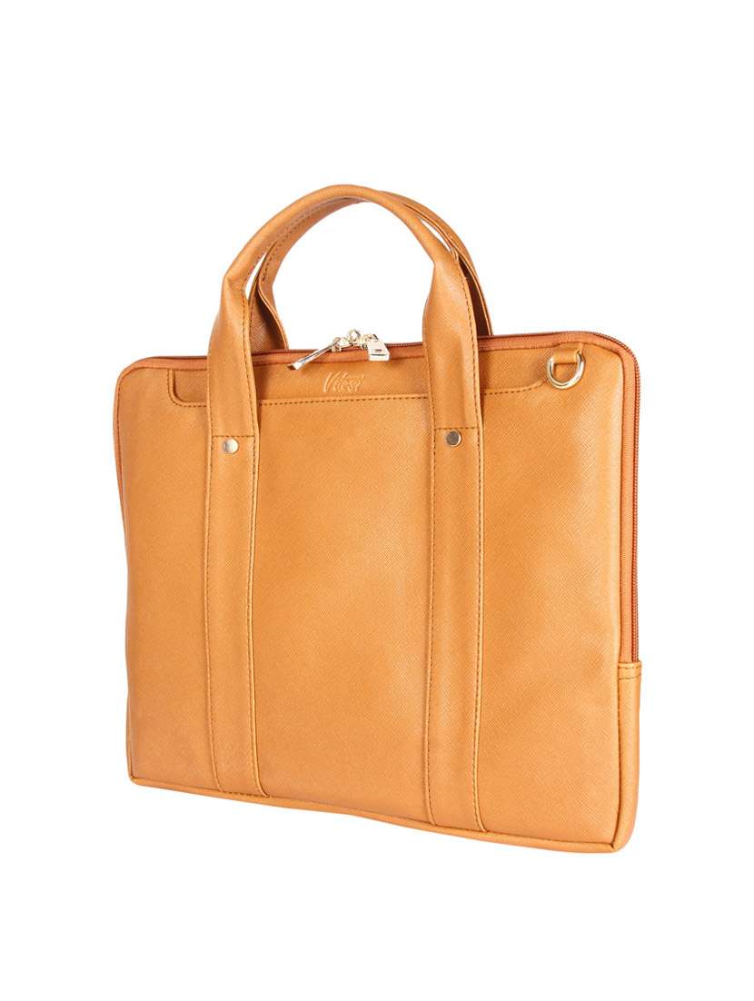 orange leatherette laptop bag - 13776023 - Standard Image - 3
