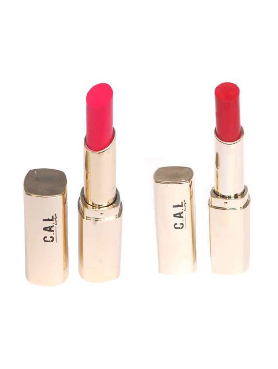 c.a.l los angeles intense matte lipstick -  hollywood pink & crimson red  (shade # 10,20)