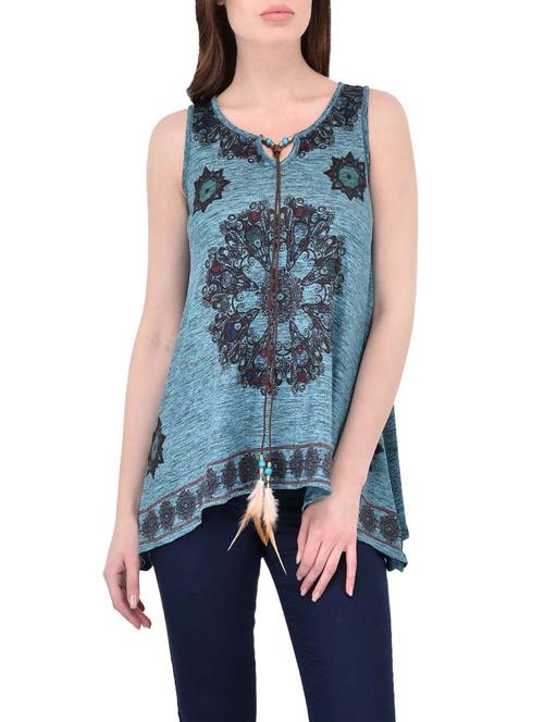 light blue poly cotton regular top - 13776968 - Standard Image - 0