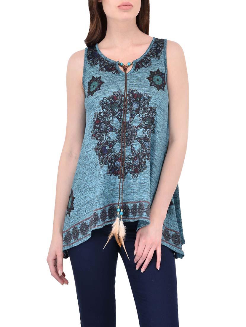 light blue poly cotton regular top - 13776968 - Zoom Image - 0
