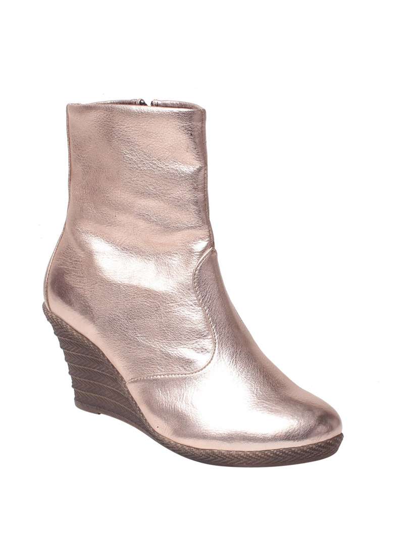 gold ankle  boot