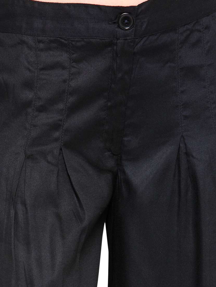 black viscose palazzos - 13778141 -  Standard Image - 3
