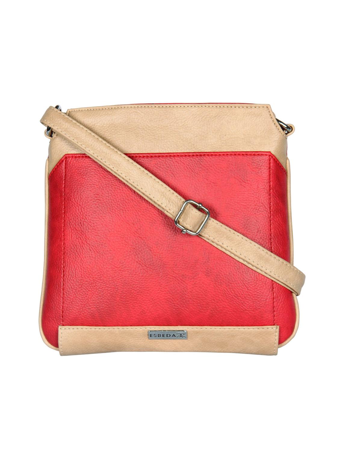 red leatherette regular sling bag - 13785995 -  Zoom Image - 0