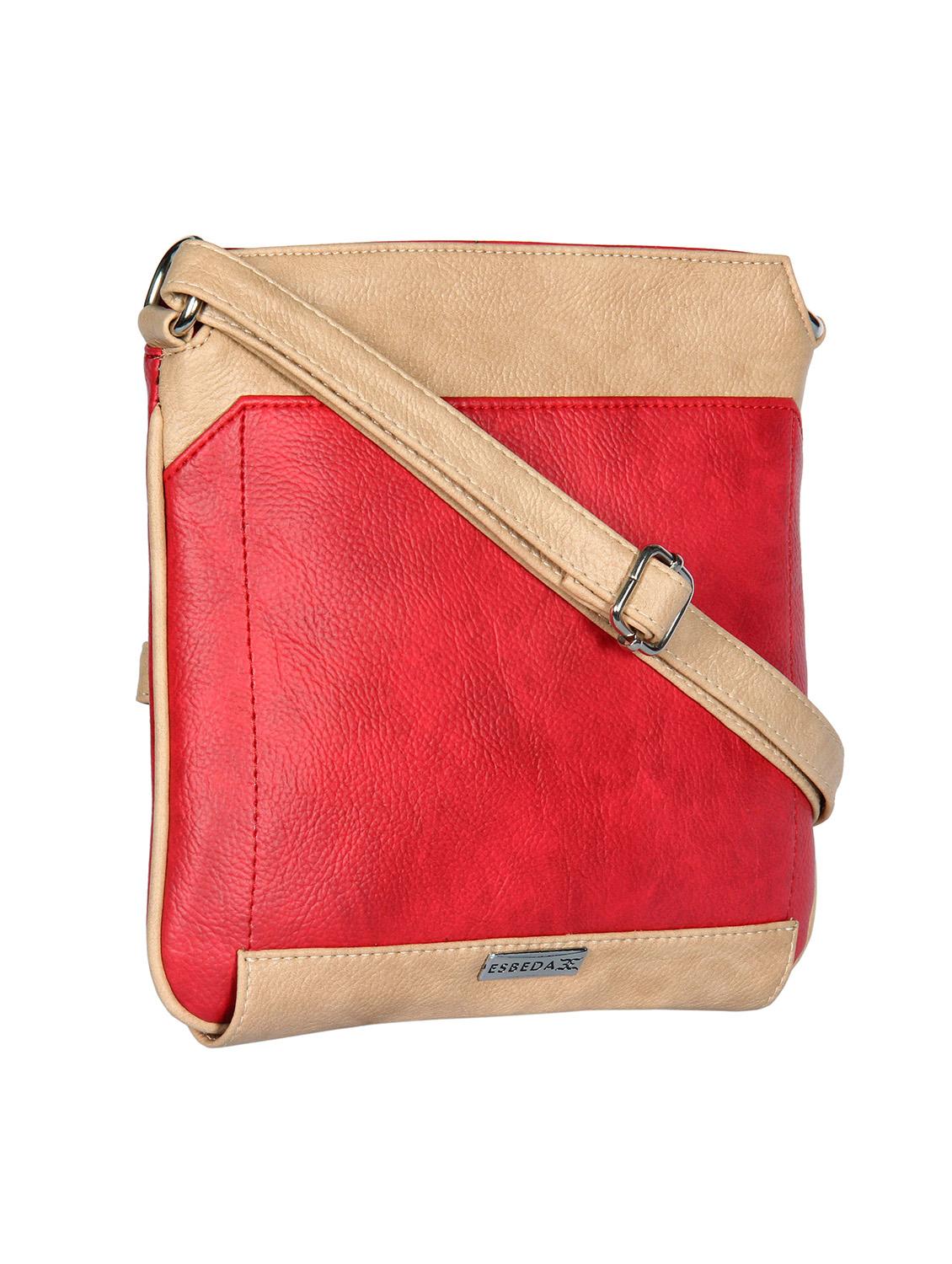 red leatherette regular sling bag - 13785995 - Standard Image - 3