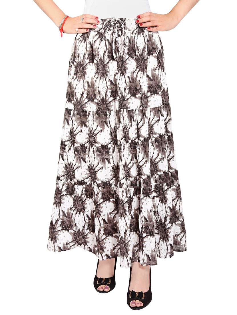 drawstring waist maxi skirt