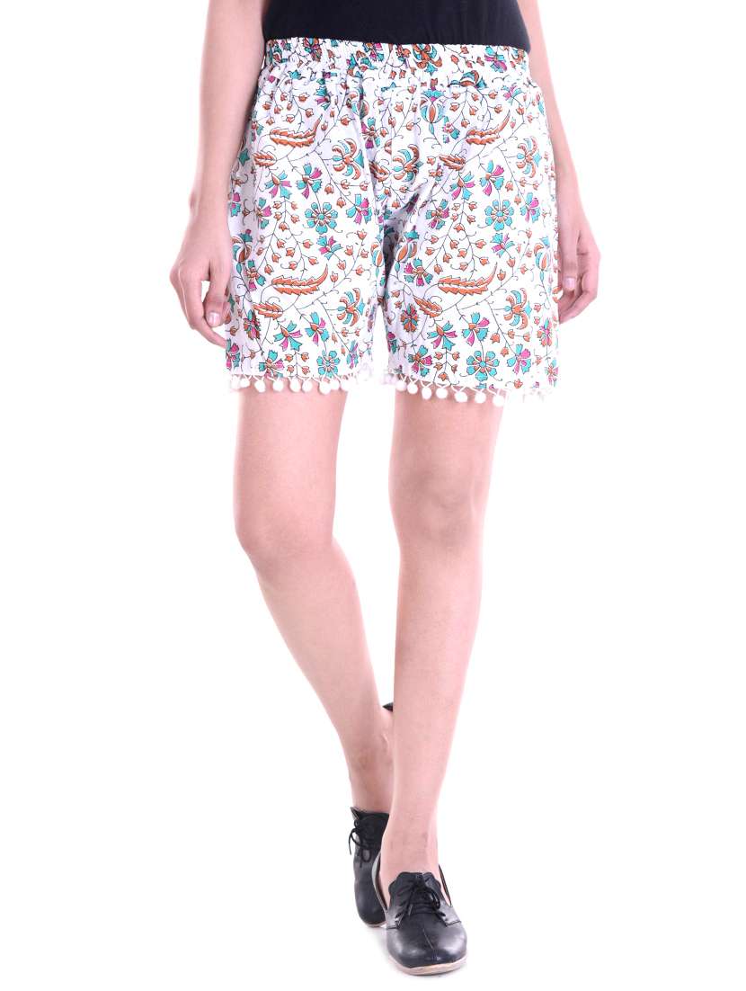 multi colored cotton regular shorts