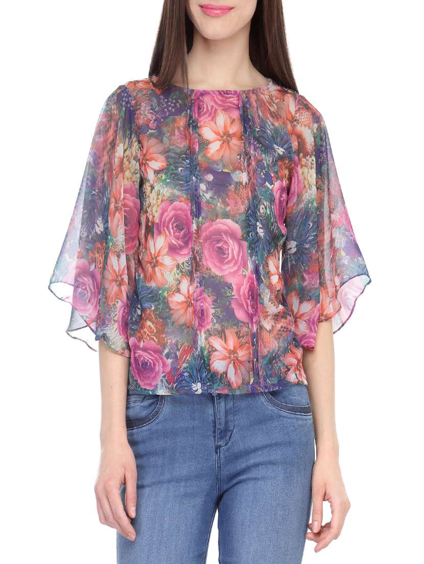 bell sleeved floral top 