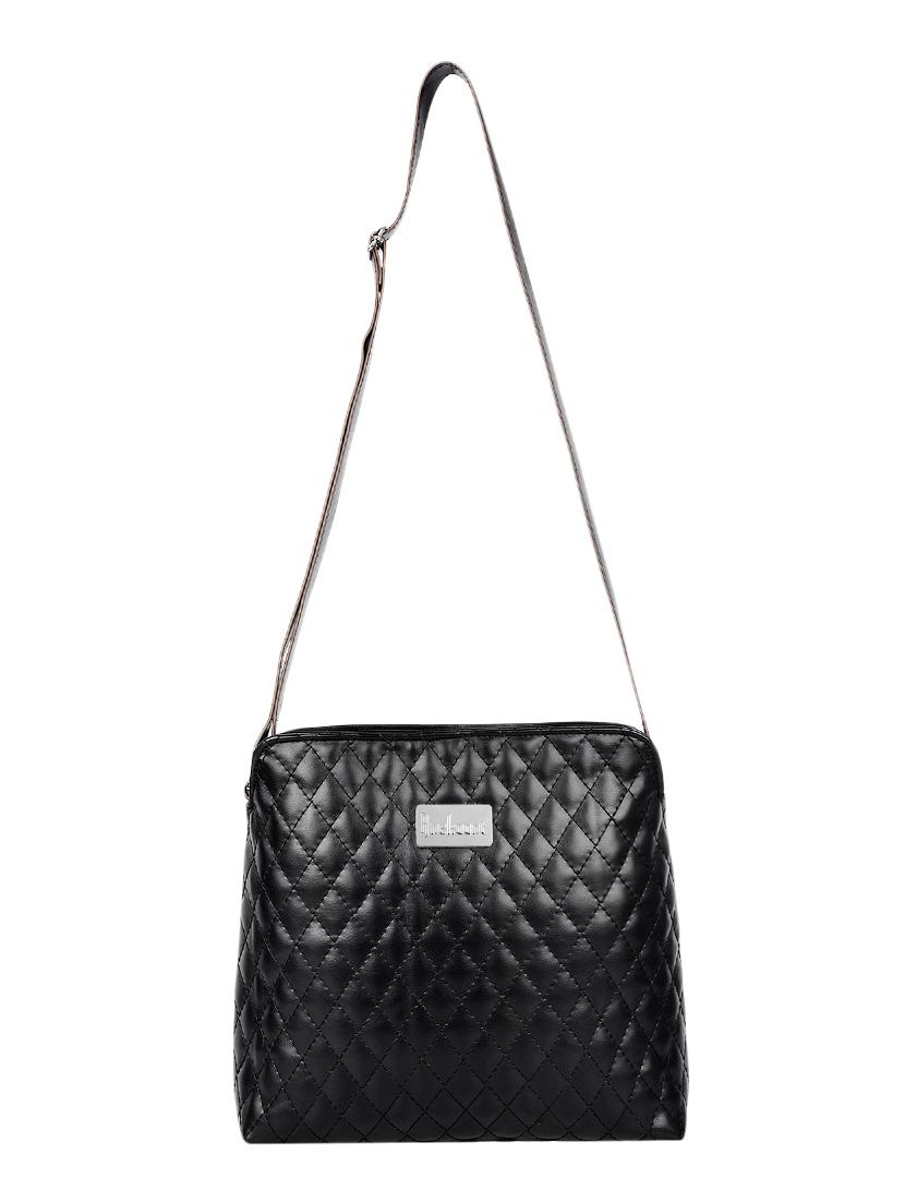 black leatherette sling bag - 13809921 - Standard Image - 3