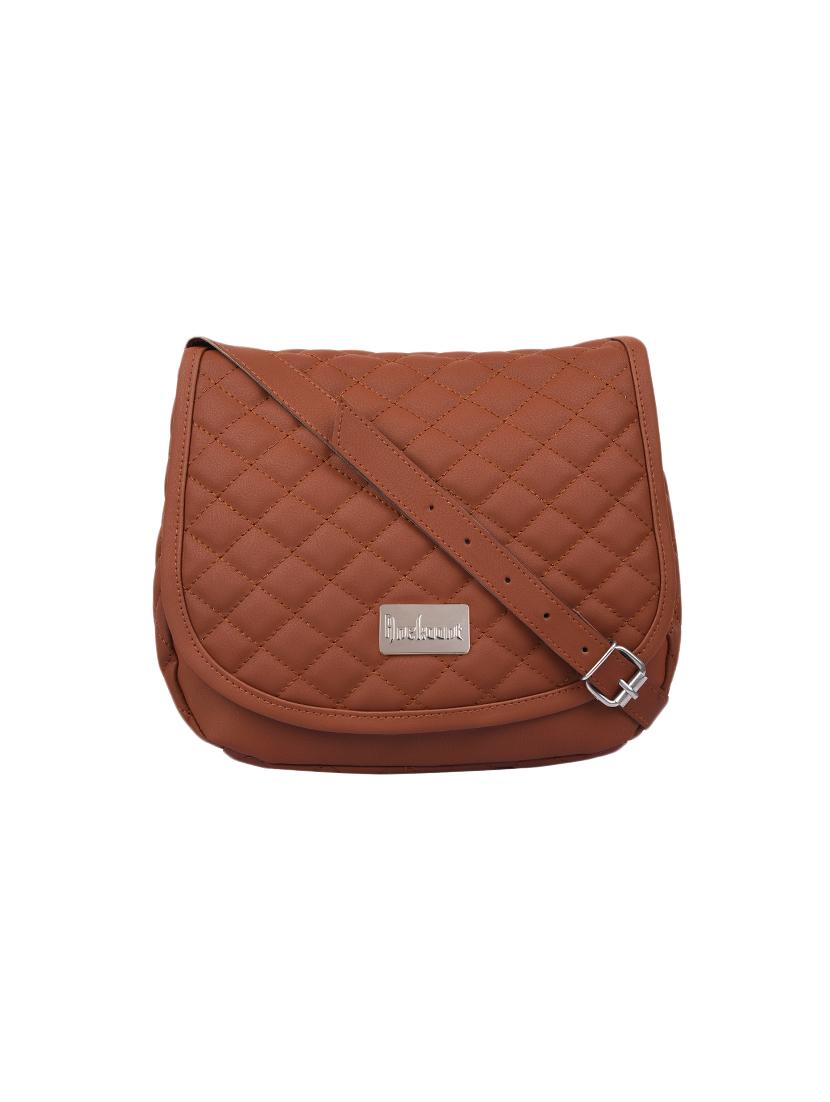 tan leatherette  regular sling bag - 13809923 -  Zoom Image - 0