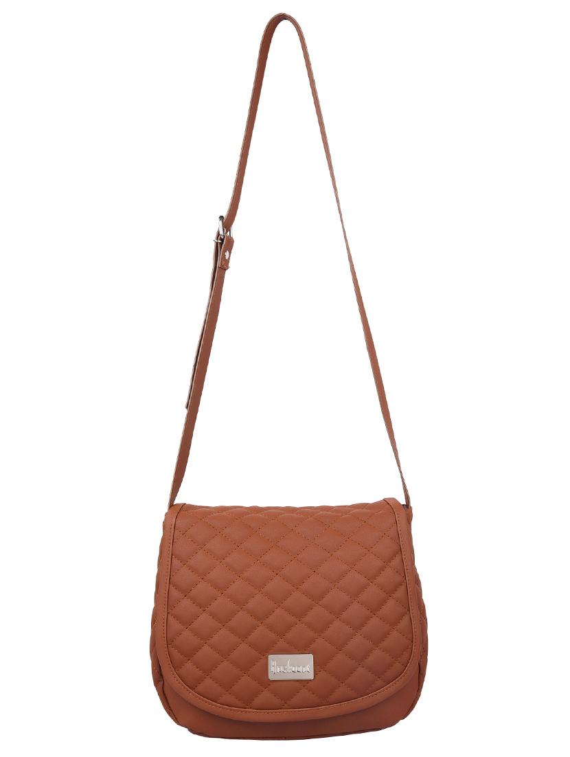tan leatherette regular sling bag - 13809923 - Standard Image - 3