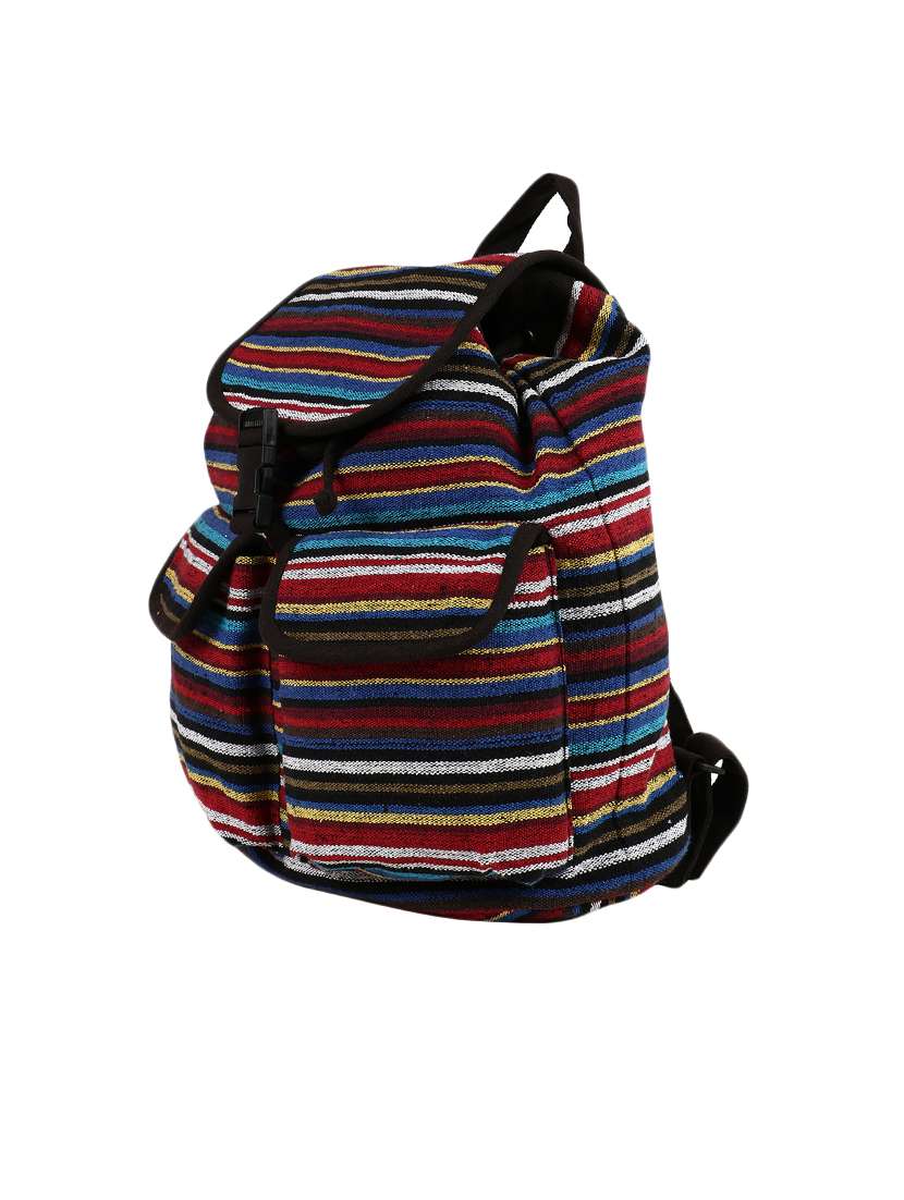 multi colored canvas backpack - 13810165 -  Standard Image - 3