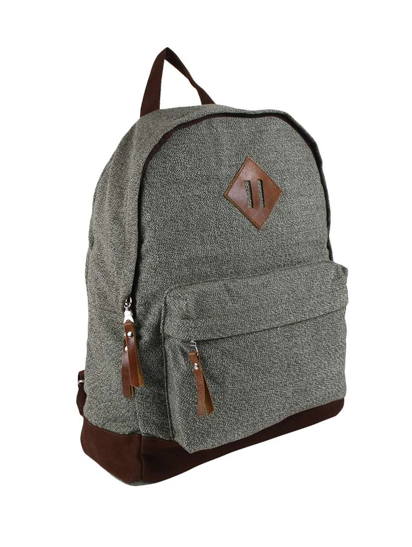 grey canvas  backpack - 13810166 -  Standard Image - 3