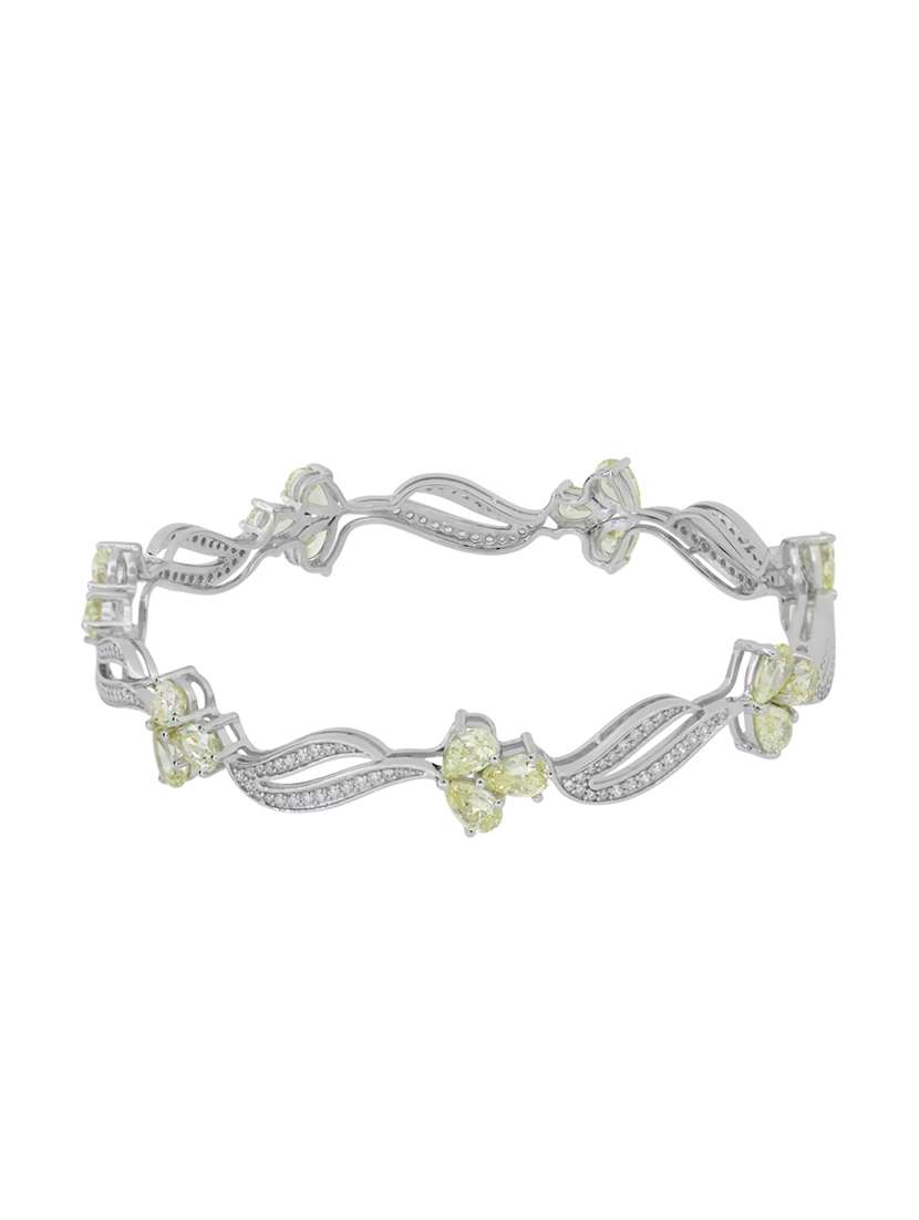 yellow silver bangle