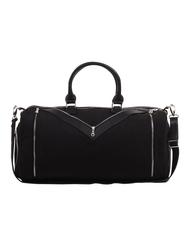 black leatherette duffel bag Image