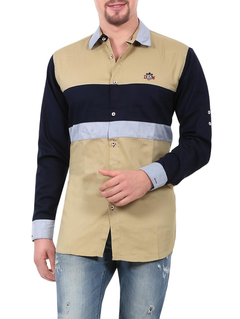 beige cotton casual shirt