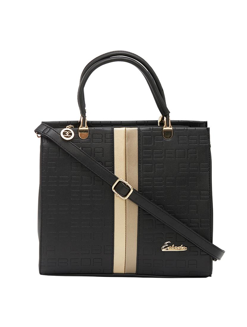 black leatherette handbag - 13822286 - Zoom Image - 0