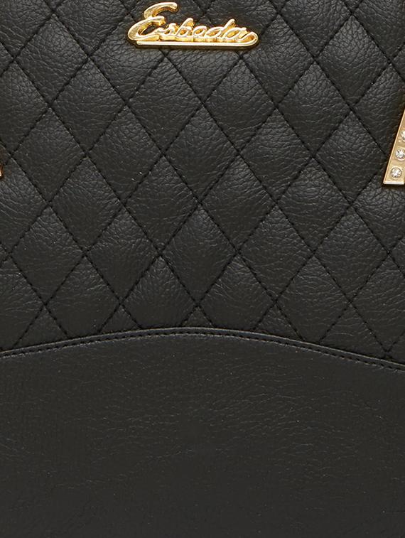 black leatherette regular handbag - 13822291 - Standard Image - 3