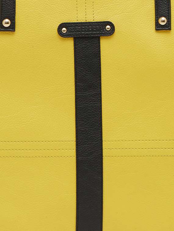 yellow leatherette  regular handbag - 13822295 -  Standard Image - 3