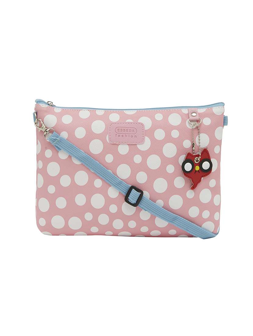 pink leatherette regular sling bag - 13829751 - Zoom Image - 0