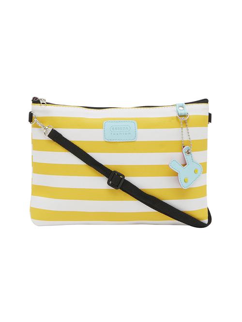 yellow leatherette regular sling bag - 13829754 - Standard Image - 0