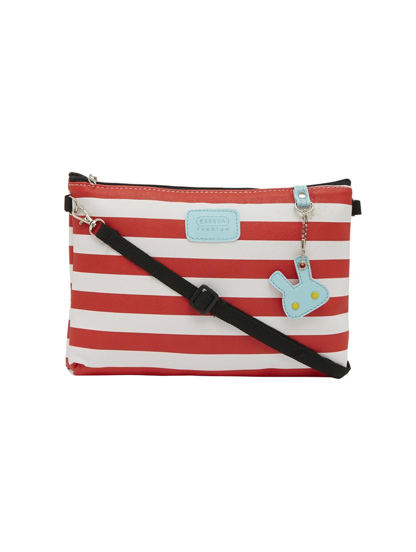 red leatherette  regular sling bag - 13829755 -  Zoom Image - 0