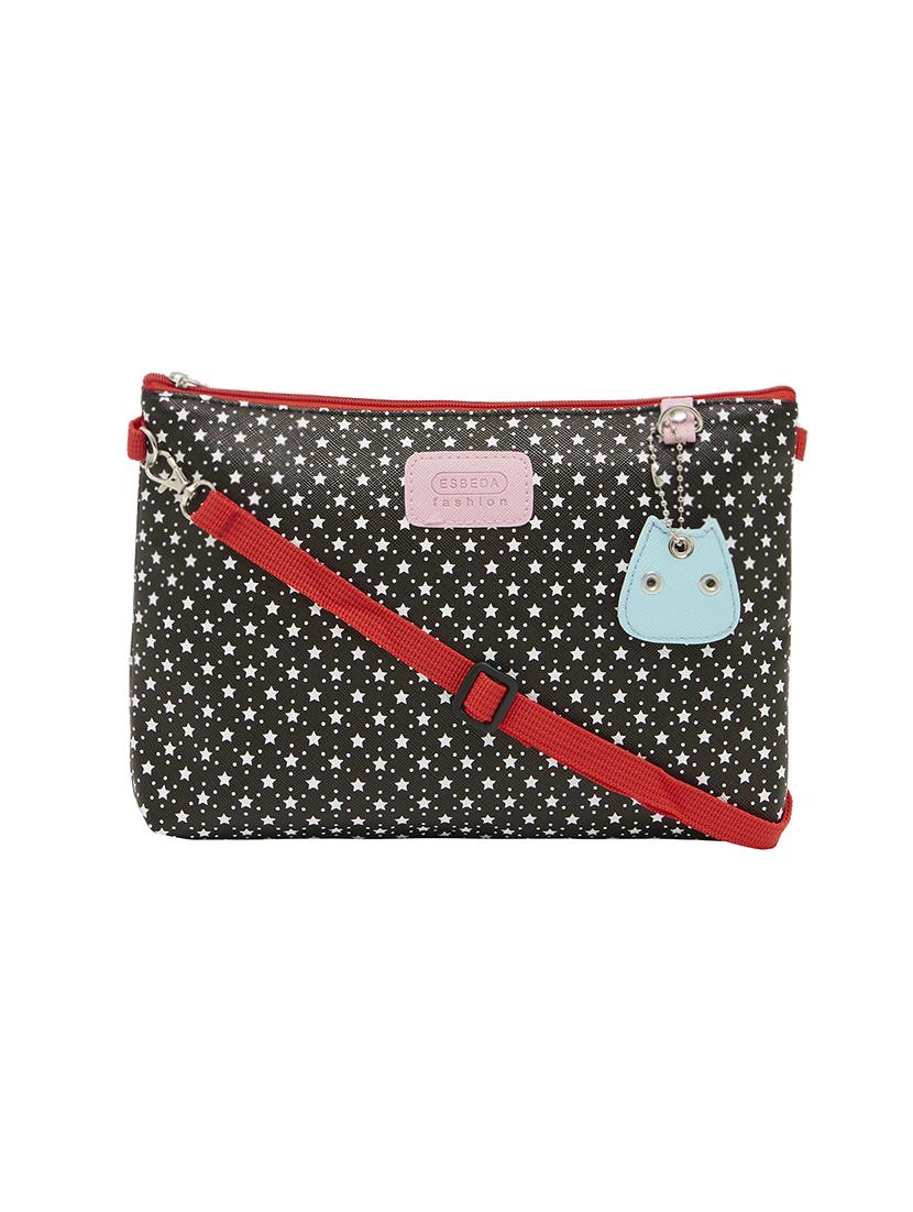black leatherette regular sling bag - 13829764 - Zoom Image - 0
