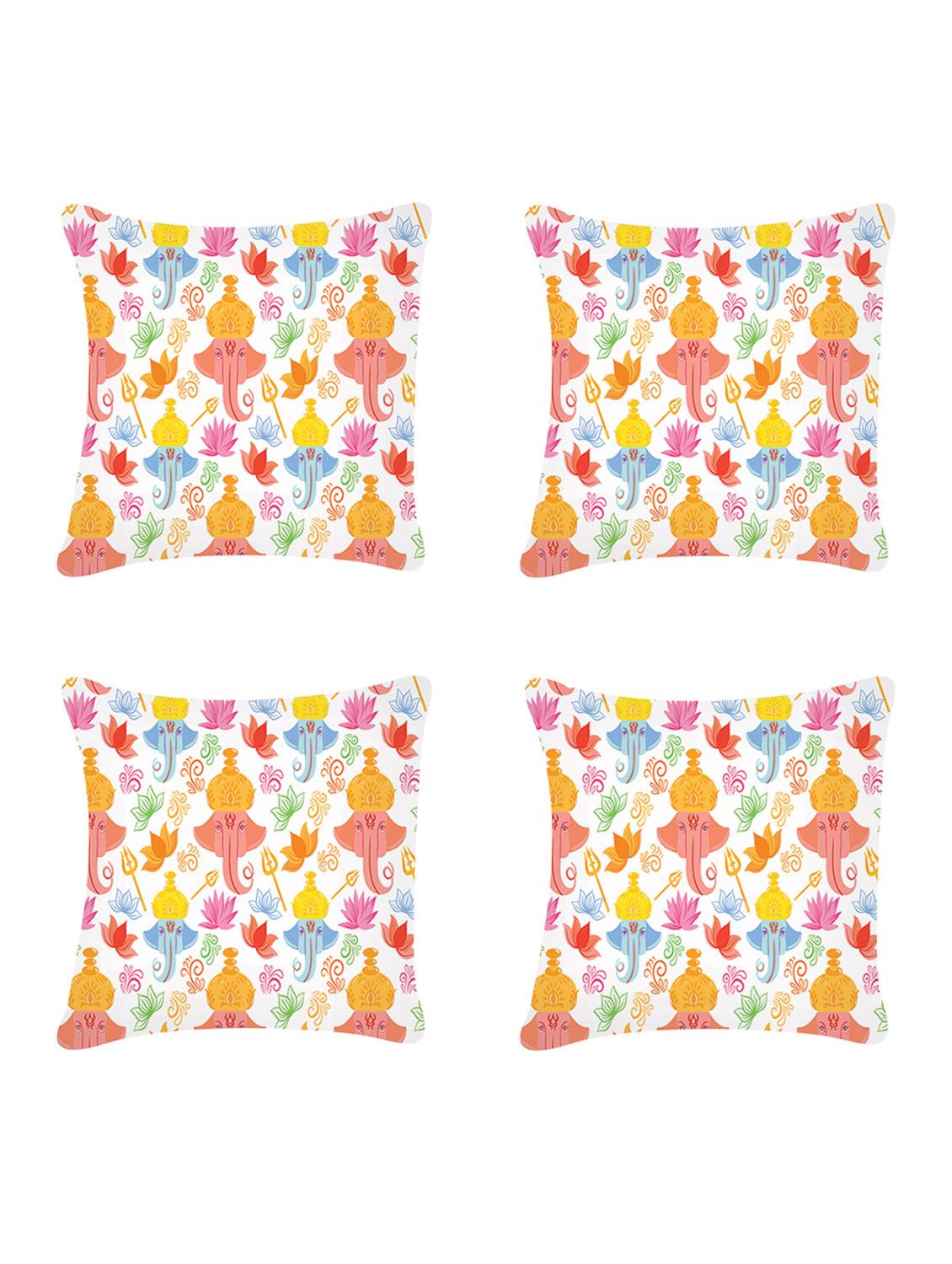ambbi collection digitally religious printed set of 4 cushion cover