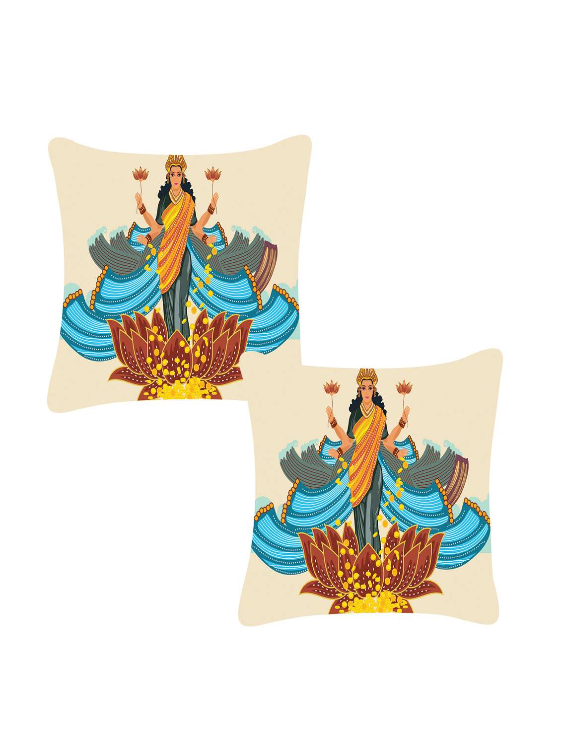 ambbi collection digitally religious printed set of 2 cushion cover - 13834791 - Zoom Image - 0