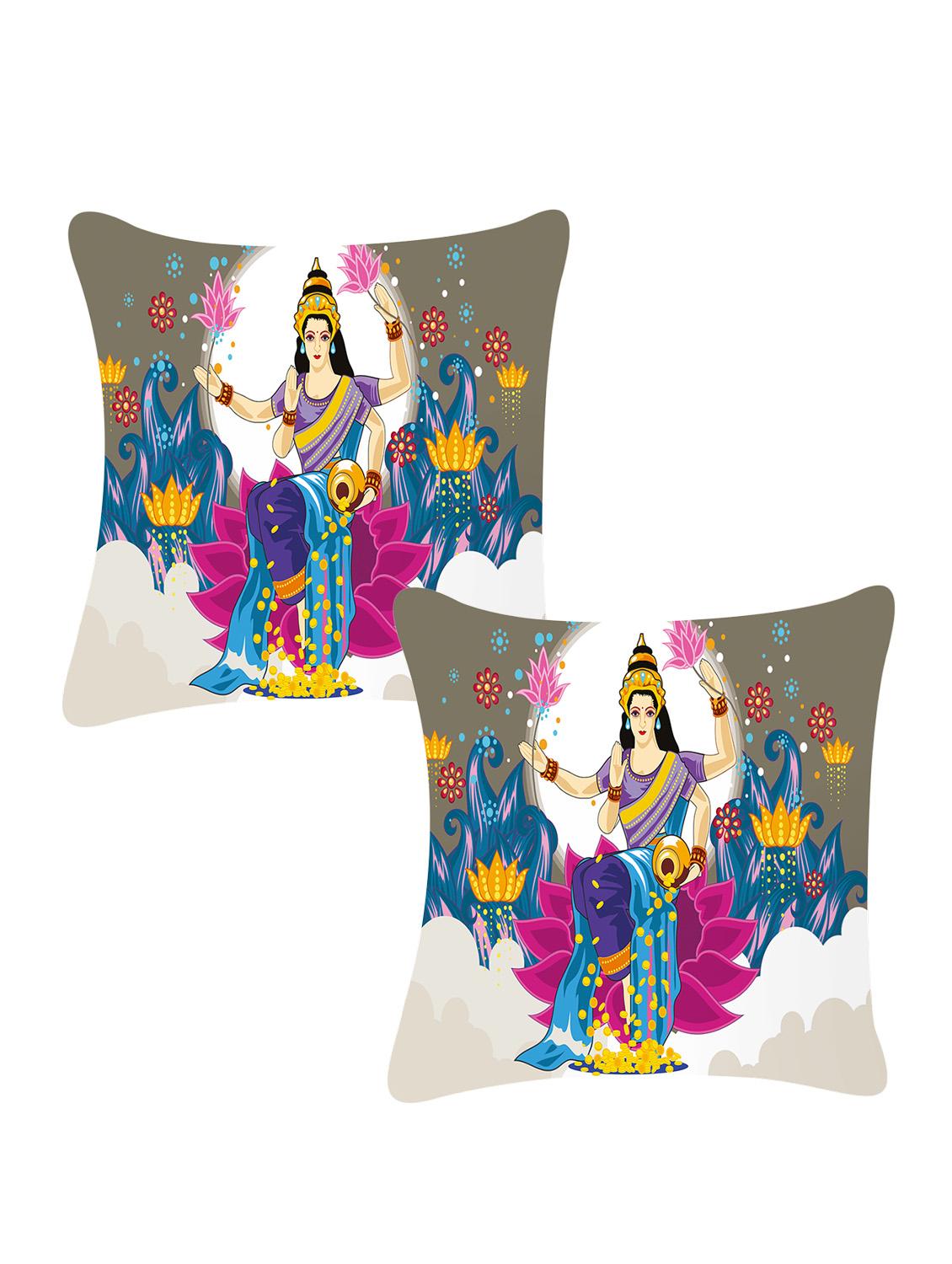 ambbi collection digitally religious printed set of 2 cushion cover - 13834803 - Zoom Image - 0