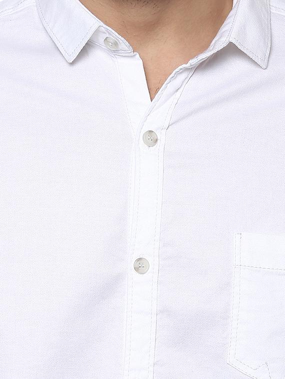 white cotton casual shirt - 13834832 - Standard Image - 3