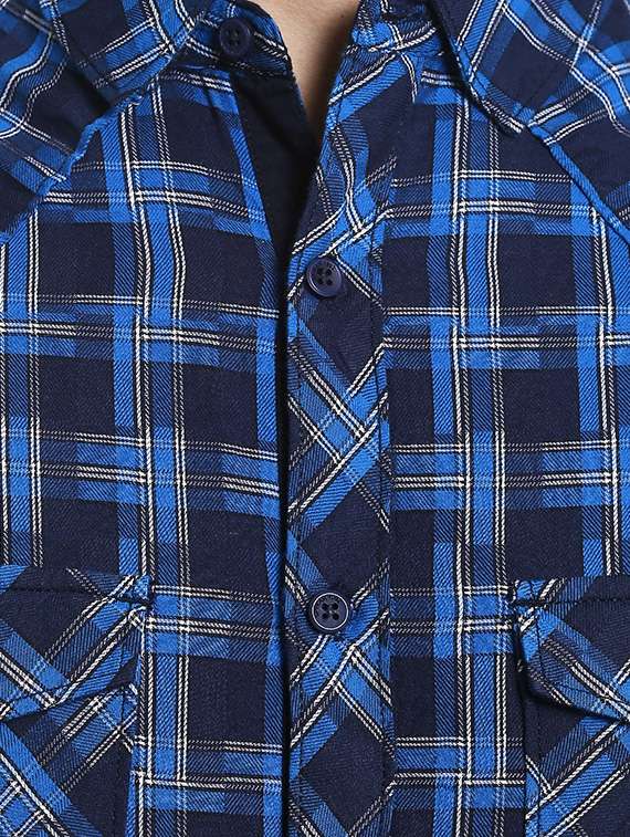 blue cotton casual shirt - 13834840 -  Standard Image - 3