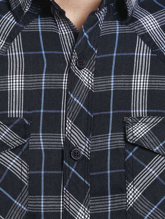 black cotton casual shirt - 13834842 -  Standard Image - 3