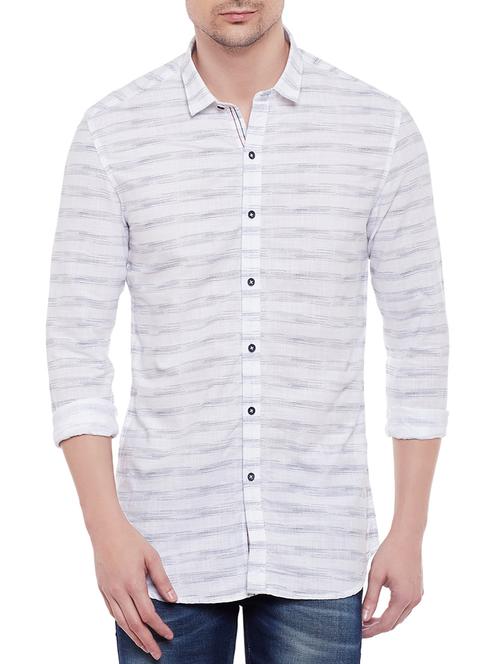 white cotton casual shirt - 13834878 - Standard Image - 0