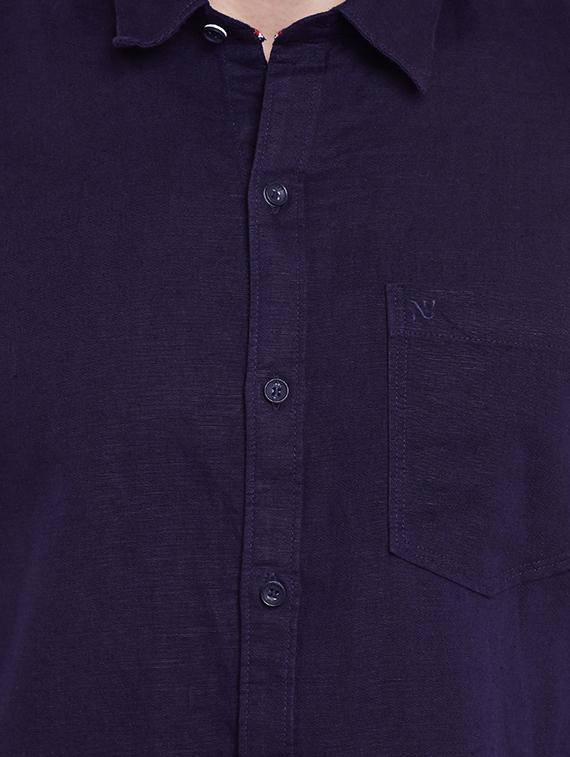 blue cotton casual shirt - 13834892 - Standard Image - 3