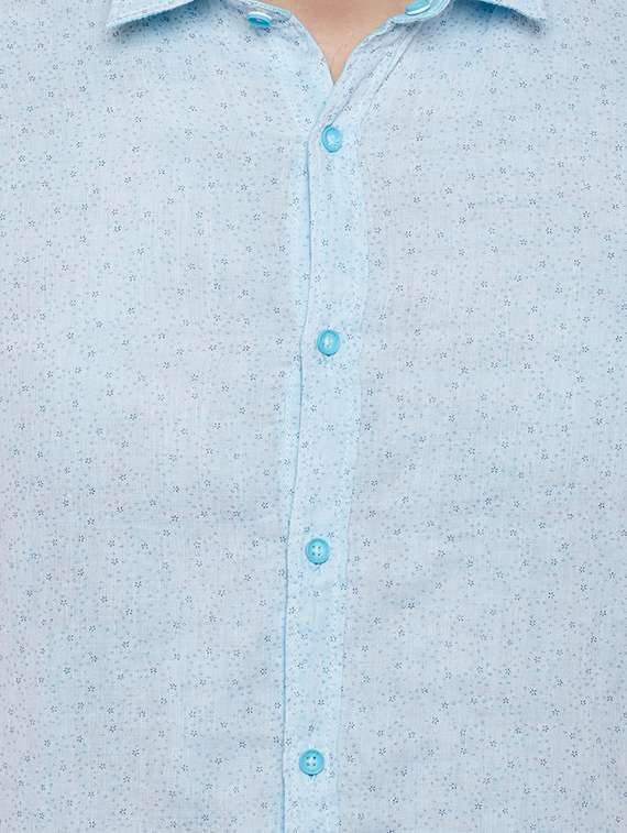 blue cotton casual shirt - 13834893 -  Standard Image - 3